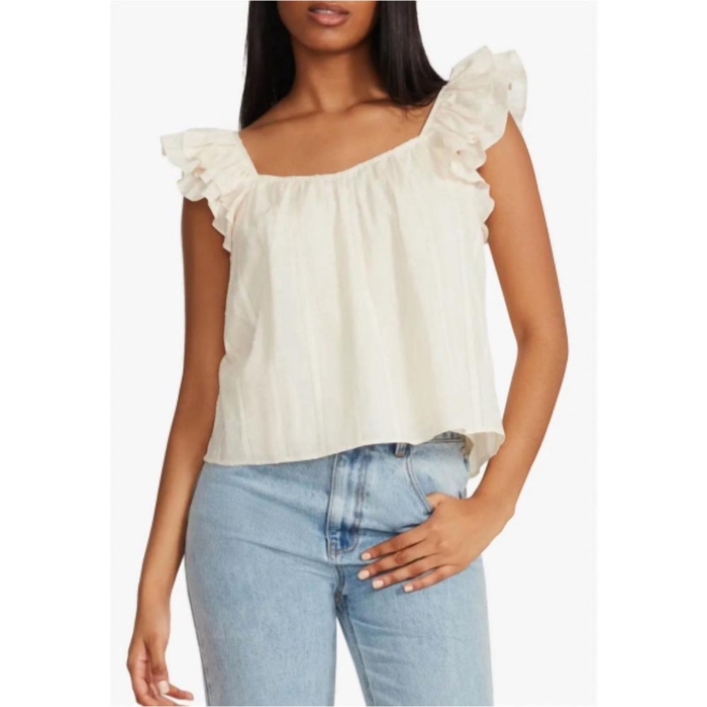 BB Dakota Ivory Ruffle Blouse